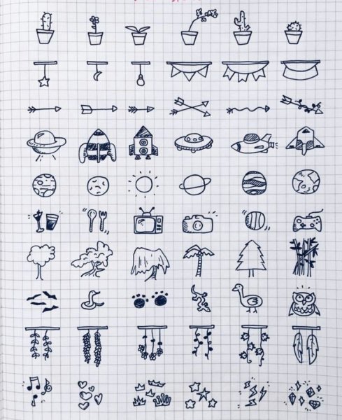 Прикольные мини рисунки для конспектов