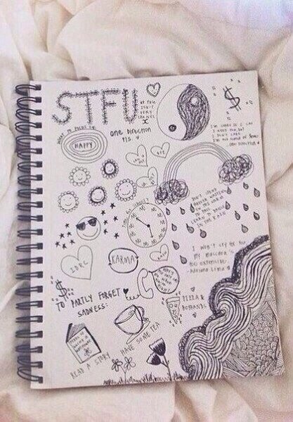 Надписи в блокнот скетчбук