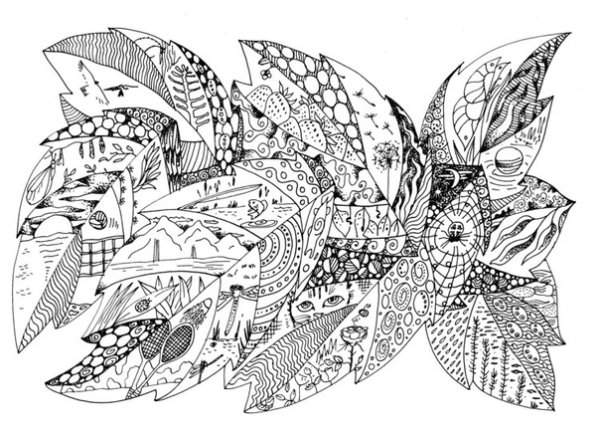 Графика гелиевой ручкой