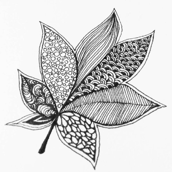 Кленовый лист Зентангл