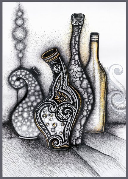 Декоративный натюрморт Графика