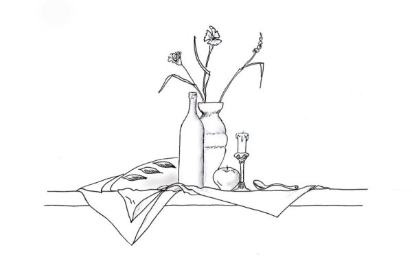 Натюрморт ручкой