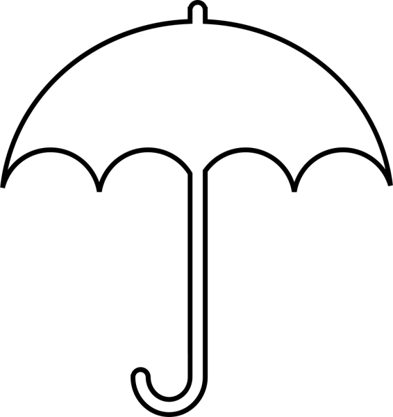 Макет зонтика для печати