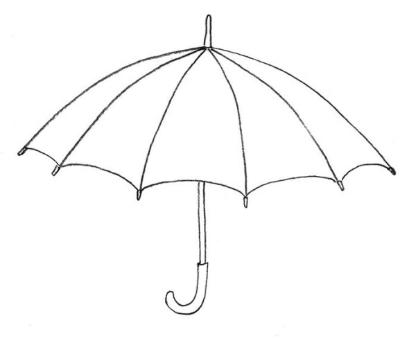 Зонтик карандашом