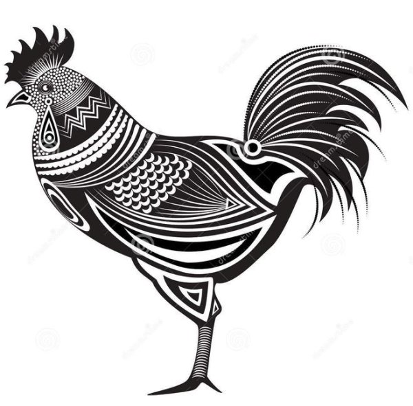 Стилизованное изображение курицы