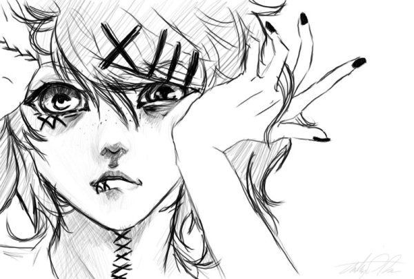 Токийский гуль скетч