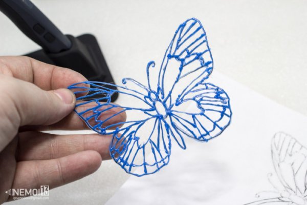 Заколка 3д ручкой