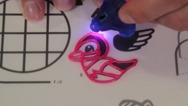 Птица из 3д ручки