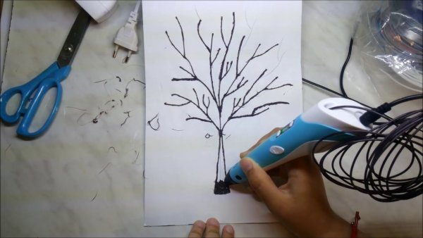 Дерево из 3д ручки