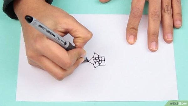 Временное тату карандашом