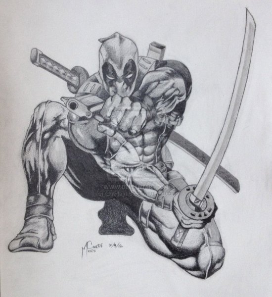 Марвел карандашом Дэдпул