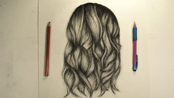 Красивые прически карандашом