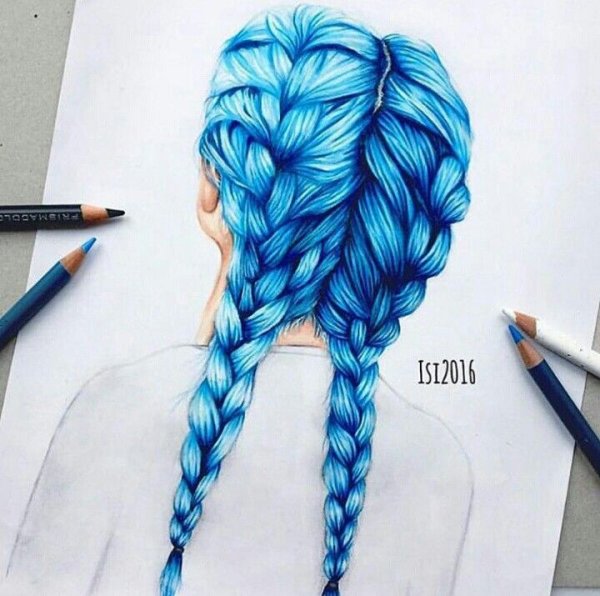 Коса на карандаше