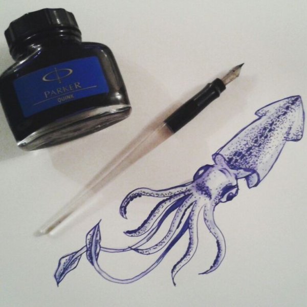 Ручка с чернилами