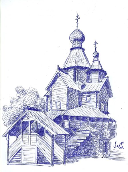 Рисунки ручкой архитектура