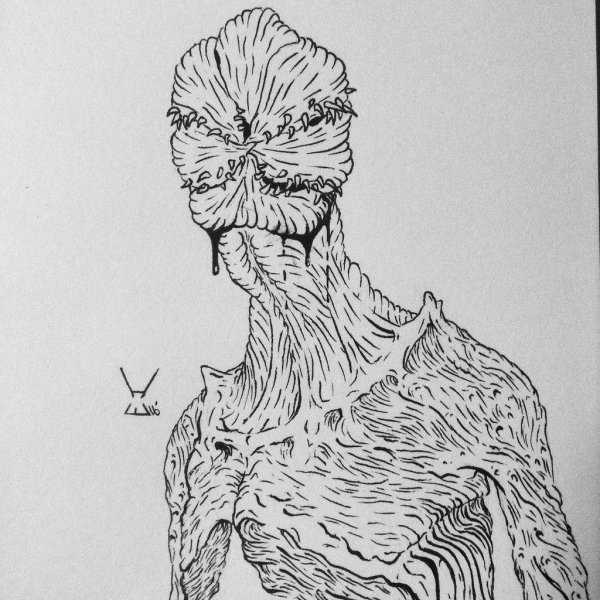 Рисунки фантастика ручкой