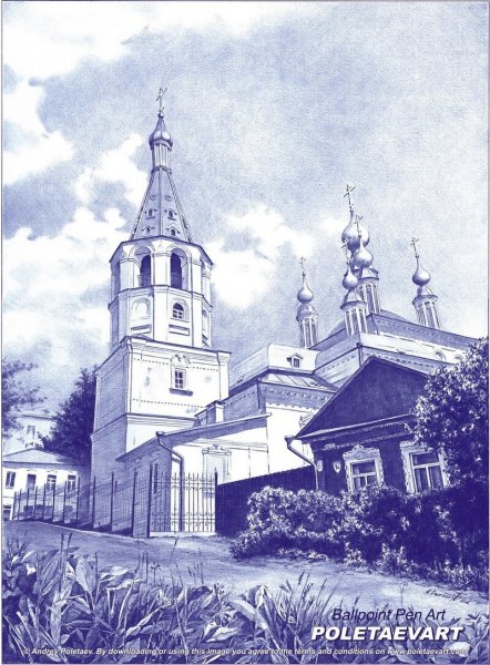 Картины шариковой ручкой Андрея Полетаева