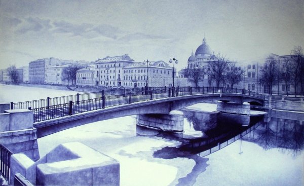 Картины шариковой ручкой Андрея Полетаева