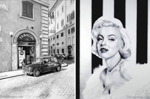 Живопись шариковой ручкой от Андрея Полетаева