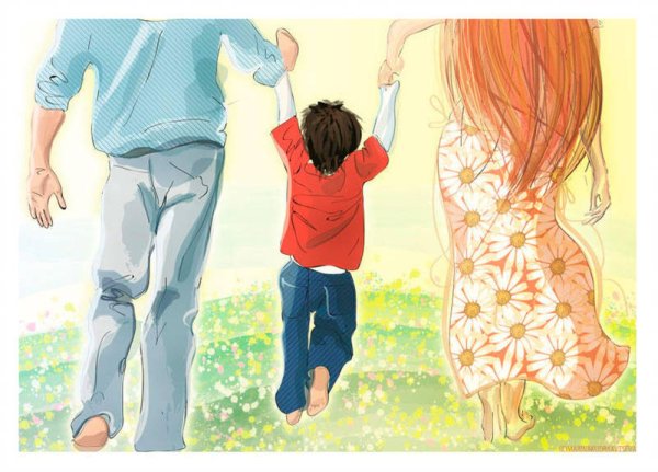 Родители и дети арт