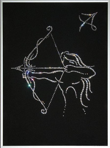 Стрелец на белом фоне