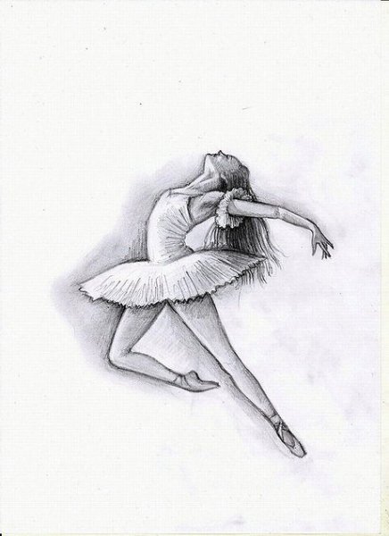 Рисунок балерины для срисовки