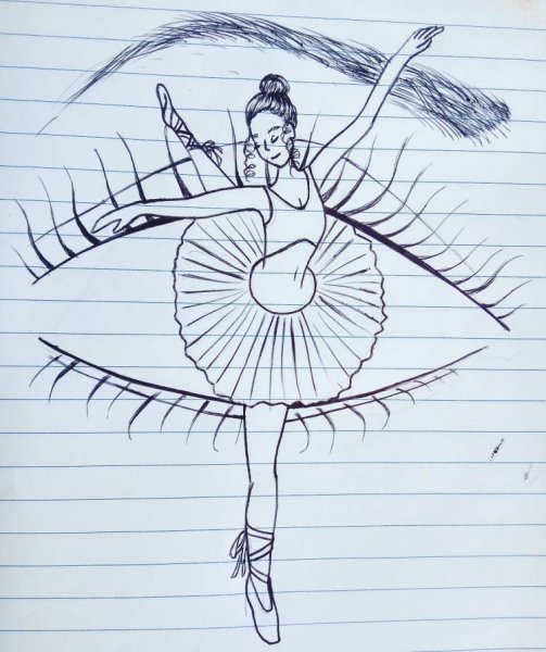 Зарисовки балерин карандашом