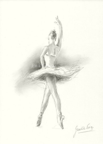 Красивая балерина рисунок