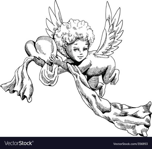 Ангел ребенок эскиз