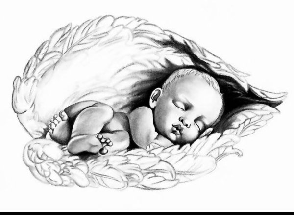 Младенец эскиз