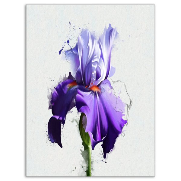 Цветы в графике гелевой ручкой