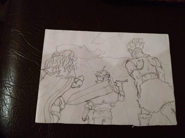 Черный Клевер для срисовки