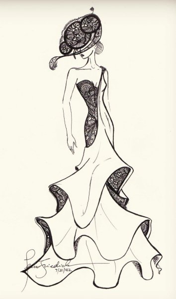 Эскизы стилизованных моделей