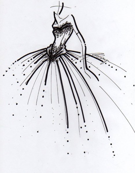 Наброски платьев