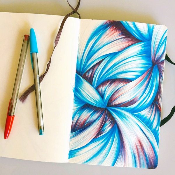 Скетчи цветными ручками