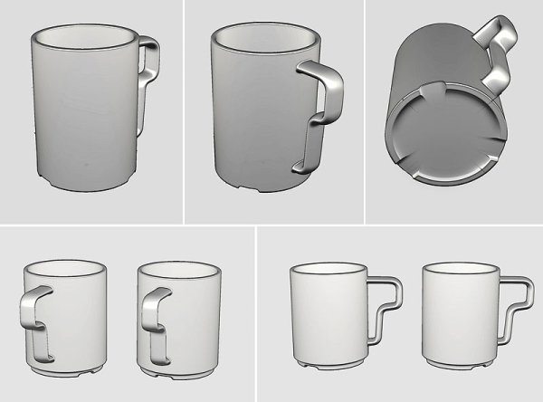 Чашка с разных ракурсов