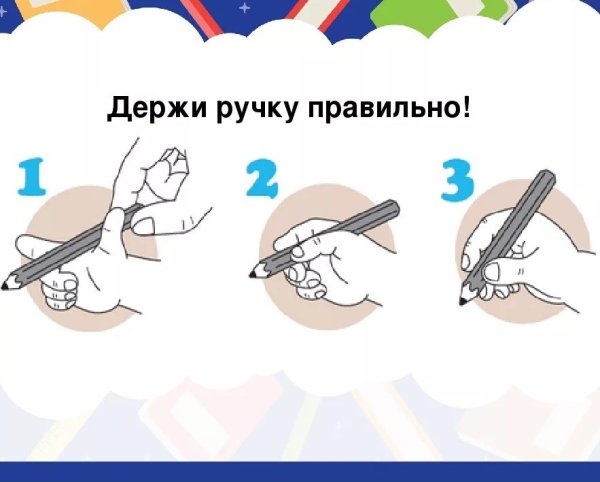 Как правильно держать ручку при письме первокласснику