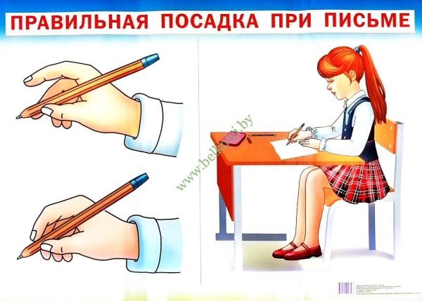 Правильная посадка при письме