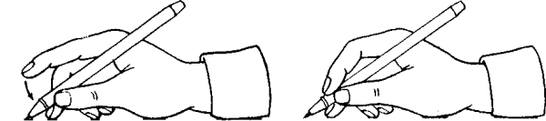 Правильное держание ручки при письме