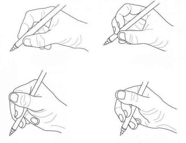 Как правильно держать ручку при письме ребенку