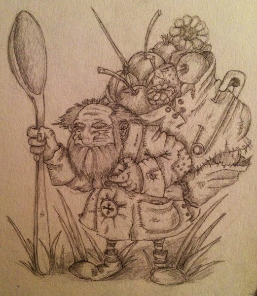 Гномы гравюра