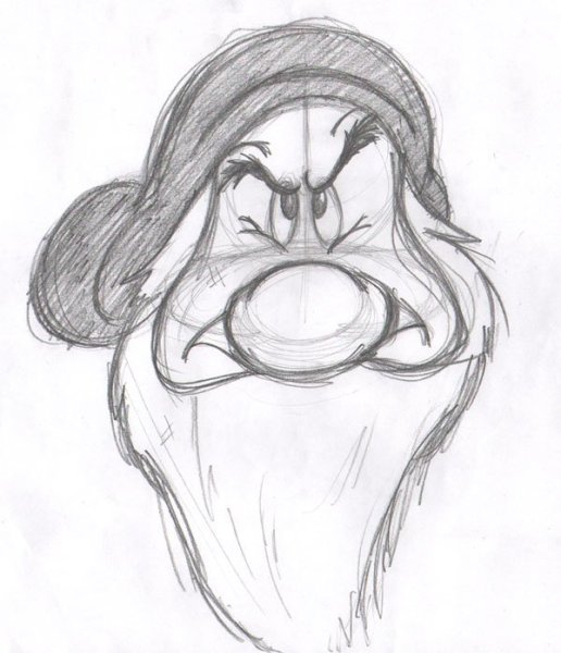 Гномы для срисовки карандашом