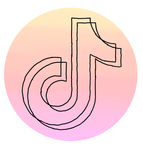 Логотип тик ток трафарет