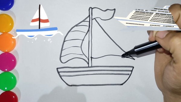 Кораблик нарисовать легко