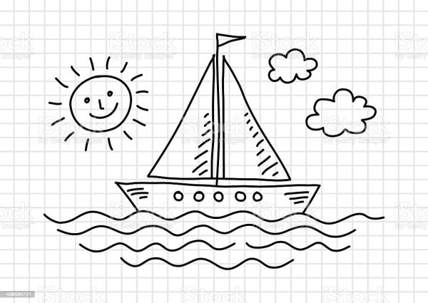 Кораблик рисунок