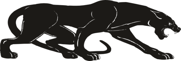 Пантера сбоку контур