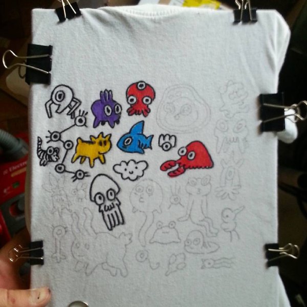 Хаги ваги рисунок на футболку