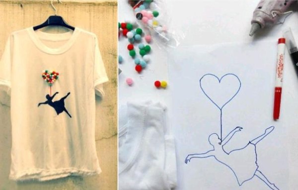 Идея как разукрасить майку