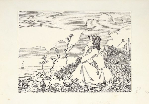 Иллюстрация к литературному произведению карандашом