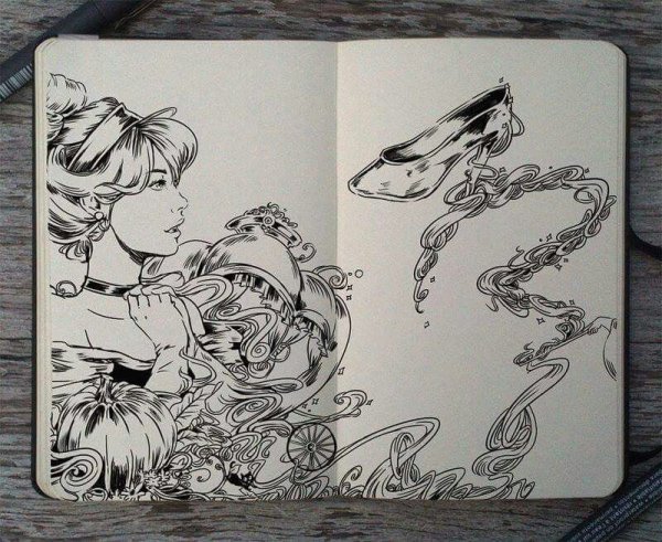 Рисунки для скетчбука сказочные
